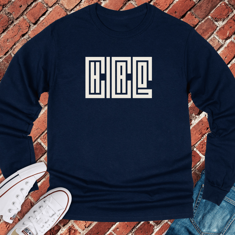 Stacked CHICAGO Long Sleeve - Navy
