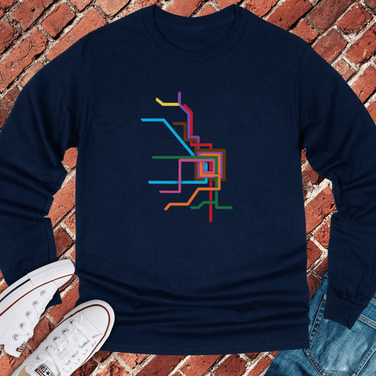 CTA Brushstrokes Long Sleeve - Navy