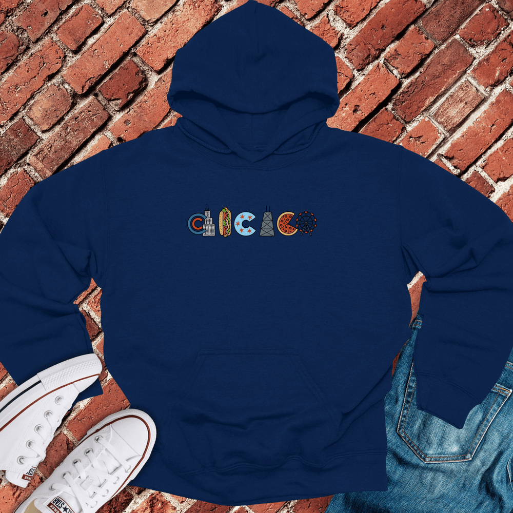 Chicago Icons Hoodie - Navy