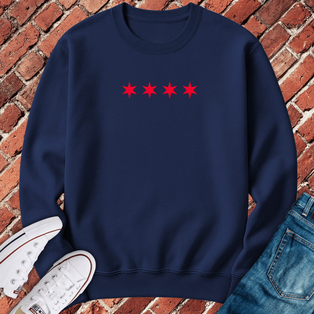 Six Point Stars Crewneck - Navy