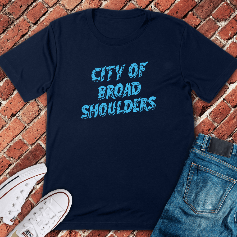 Broad Shoulders City T-Shirt - Navy