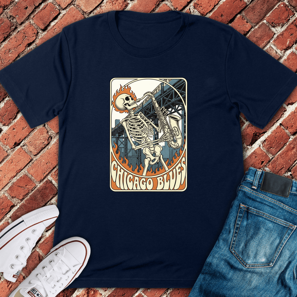 Chicago Blues T-Shirt - Navy
