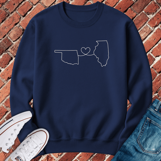 Oklahoma - Illinois Crewneck - Navy
