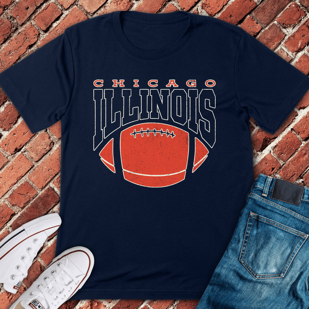 Illinois Football Style T-Shirt - Navy