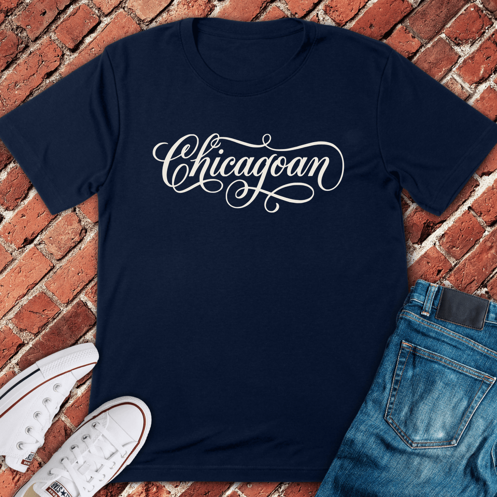 Chicagoan Script T-Shirt - Navy