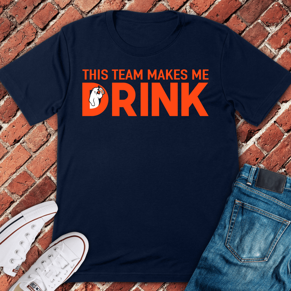 Drinking For Team T-Shirt - Navy