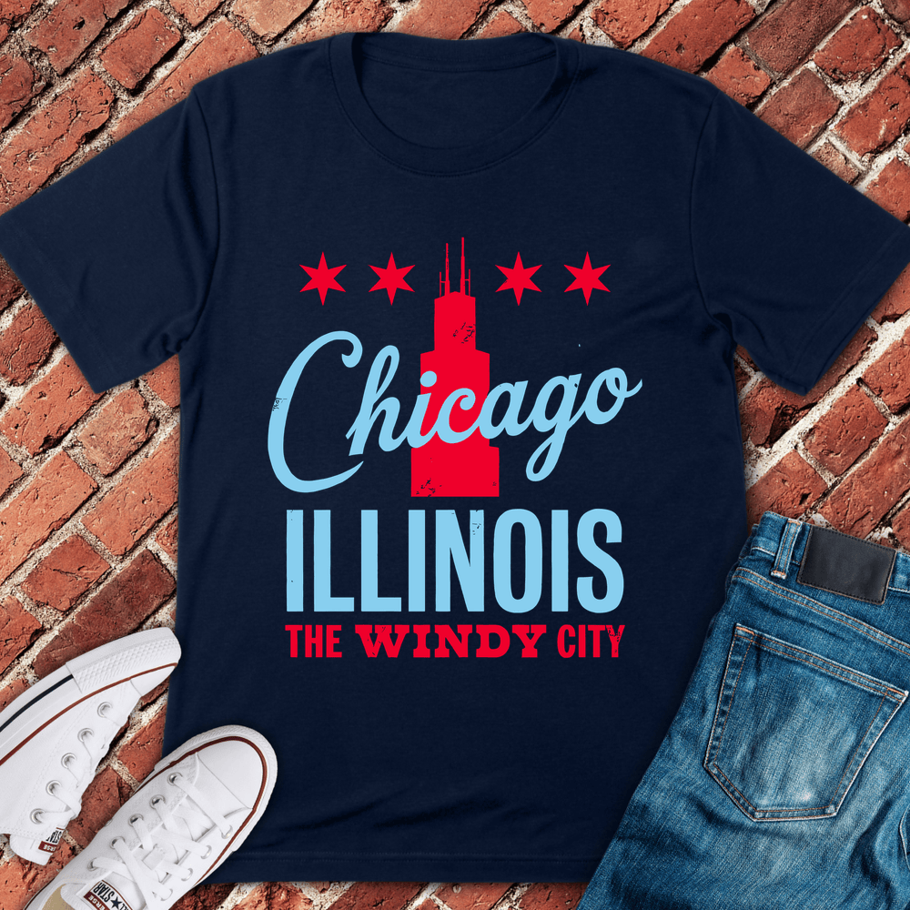 Chicago Illinois T-Shirt - Navy