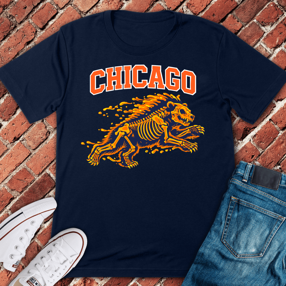 Inferno Bear T-Shirt - Navy