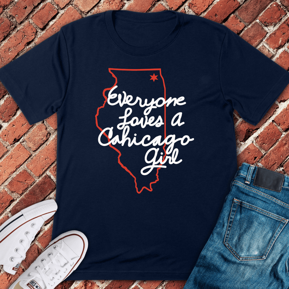 Chicago Girl Love T-Shirt - Navy