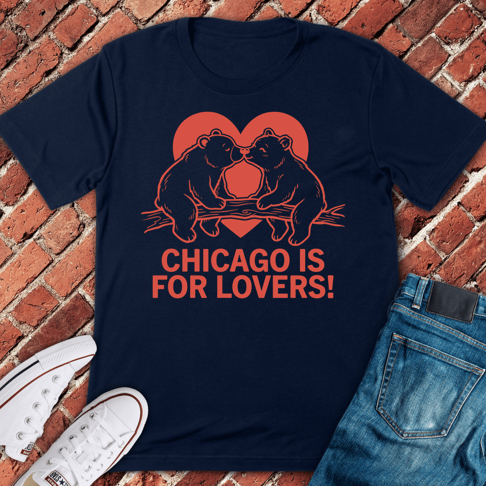 Chicago Bear Love T-Shirt - Navy