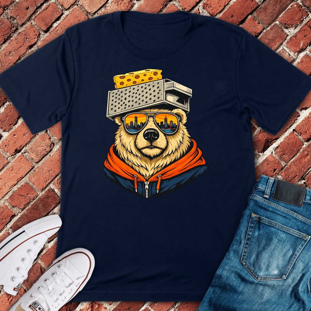 Cheddar City Bear T-Shirt - Navy