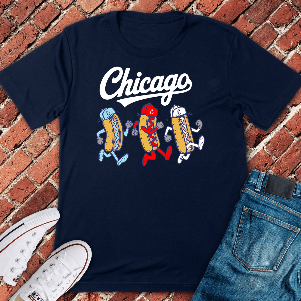 Chicago Dog Dash T-Shirt - Navy
