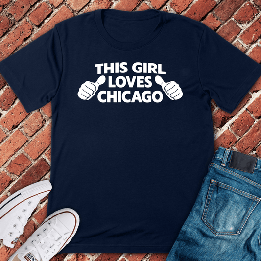 This Girl Loves Chicago T-Shirt - Navy