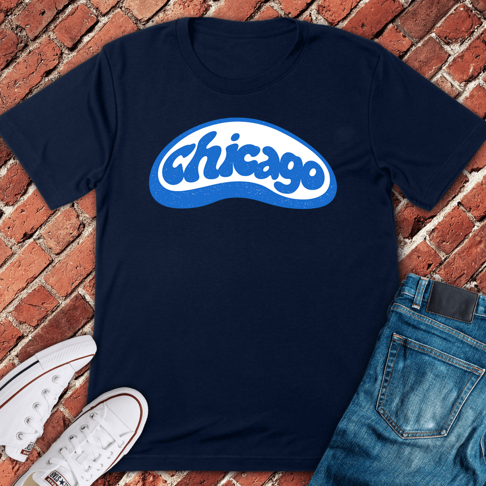 Chicago Script Badge T-Shirt - Navy