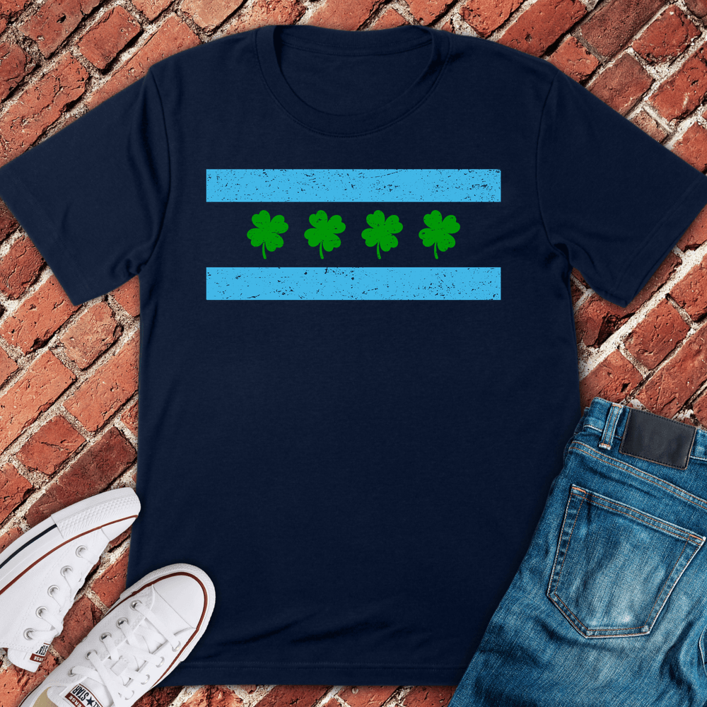 Shamrock Stripe T-Shirt - Navy