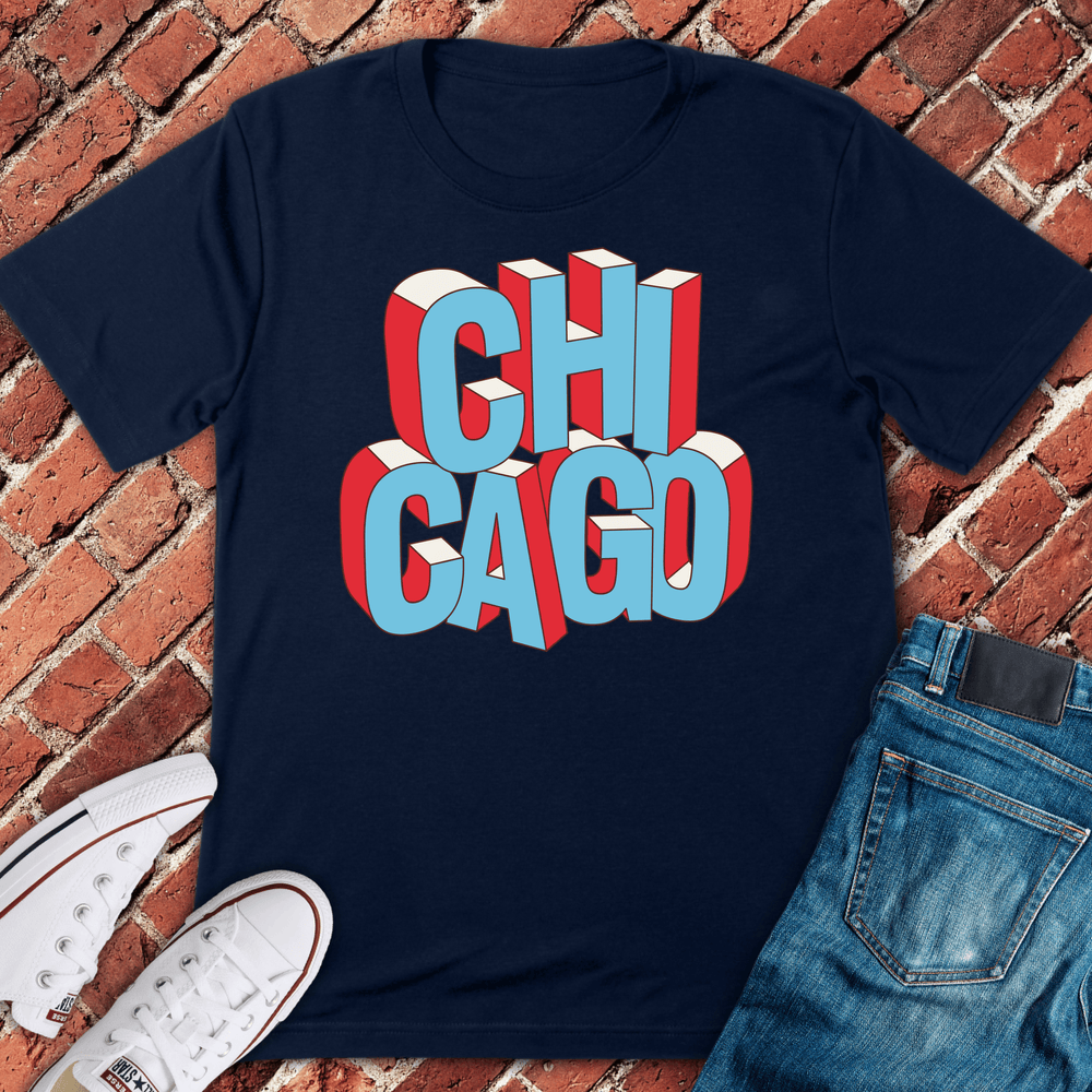 Chi Town Block T-Shirt - Navy