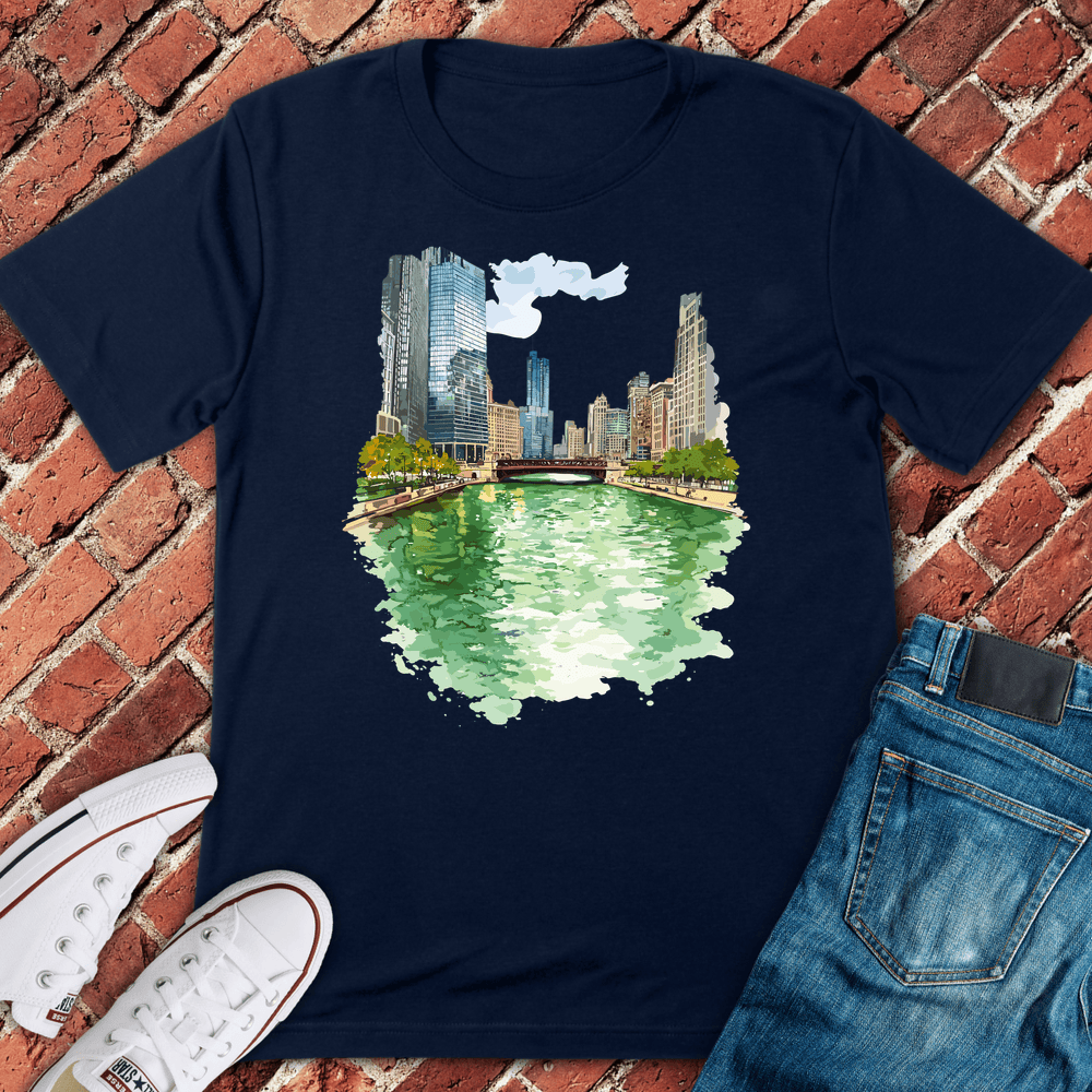 Emerald Riverfront T-Shirt - Navy
