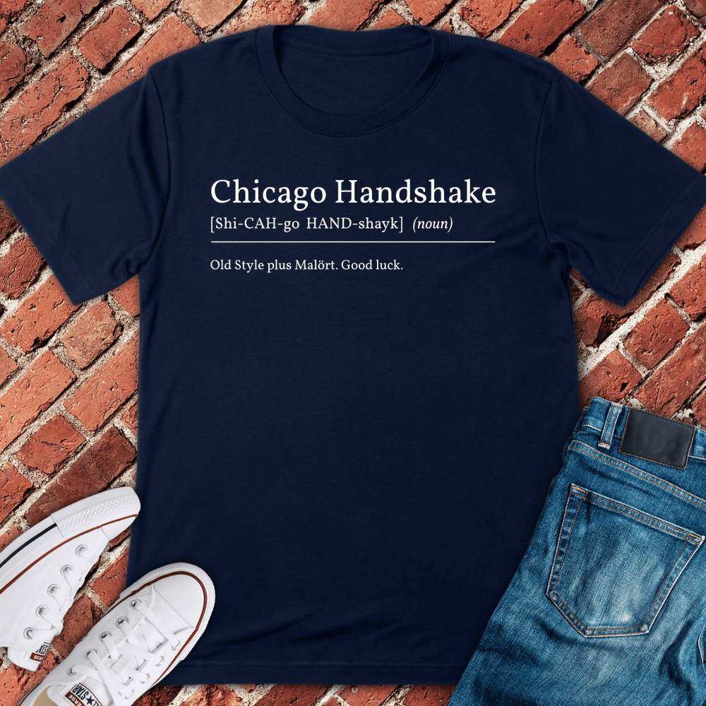 Chicago Handshake T-Shirt - Navy