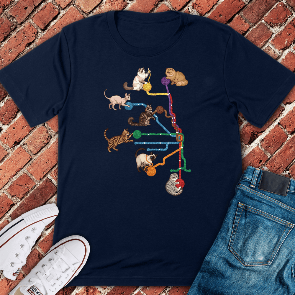 Yarn Cats R T-Shirt - Navy