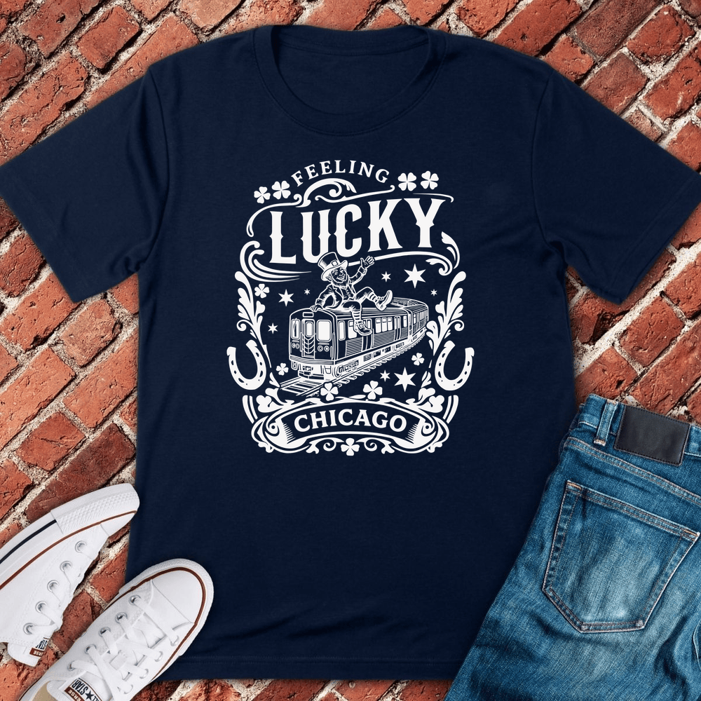 Lucky L Train T-Shirt - Navy