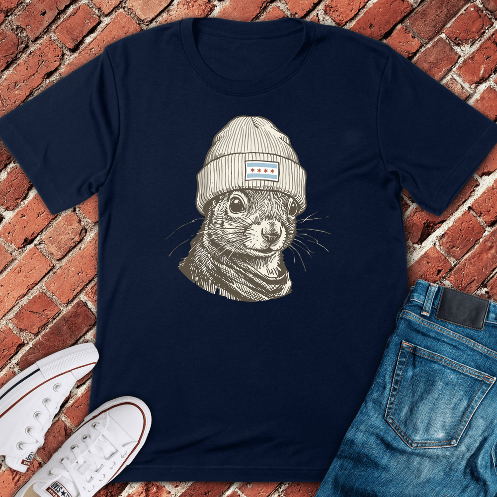 Chicago Squirrel T-Shirt - Navy