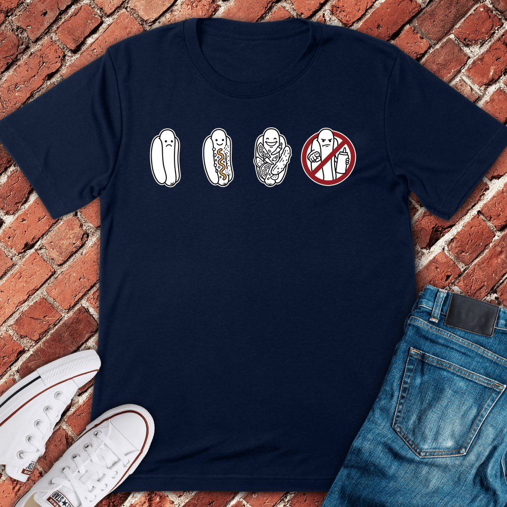 No Ketchup Dog T-Shirt - Navy