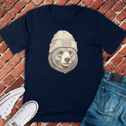 Chi Bear Beanie T-Shirt - Navy