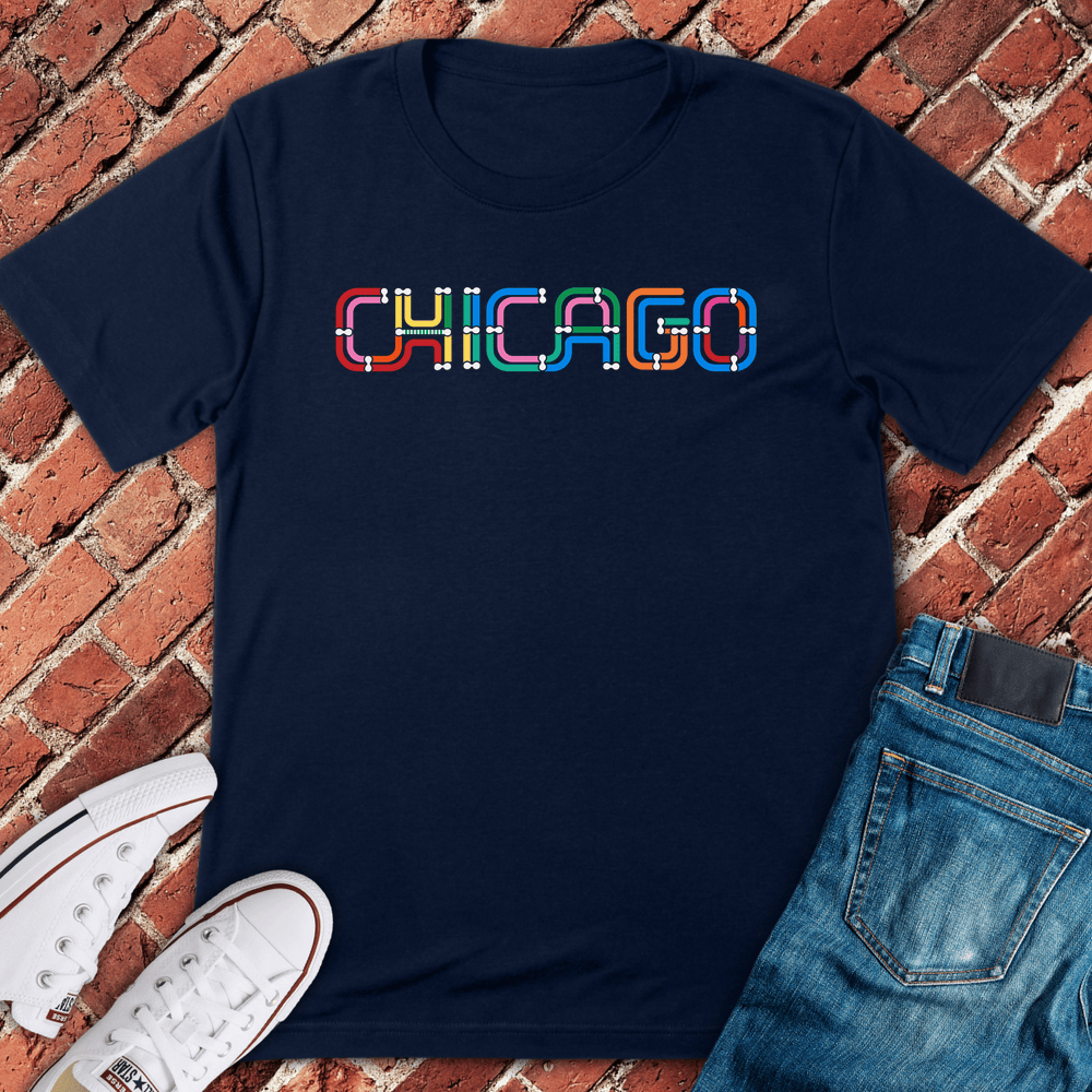 Chicago Lines T-Shirt - Navy