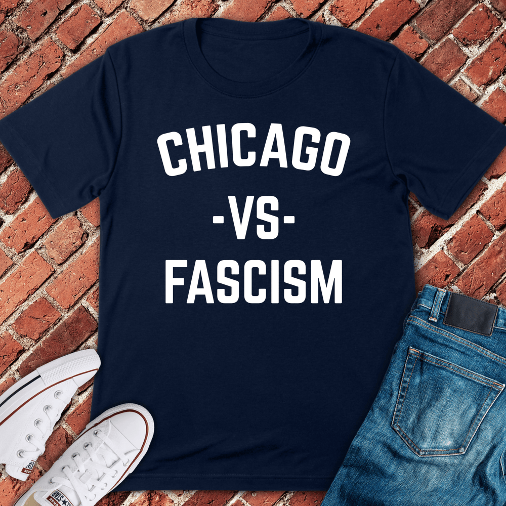 Chicago Vs Fascism T-Shirt - Navy