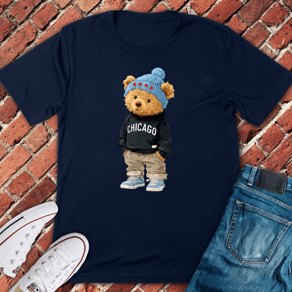 Chicago Cub Bear T-Shirt - Navy