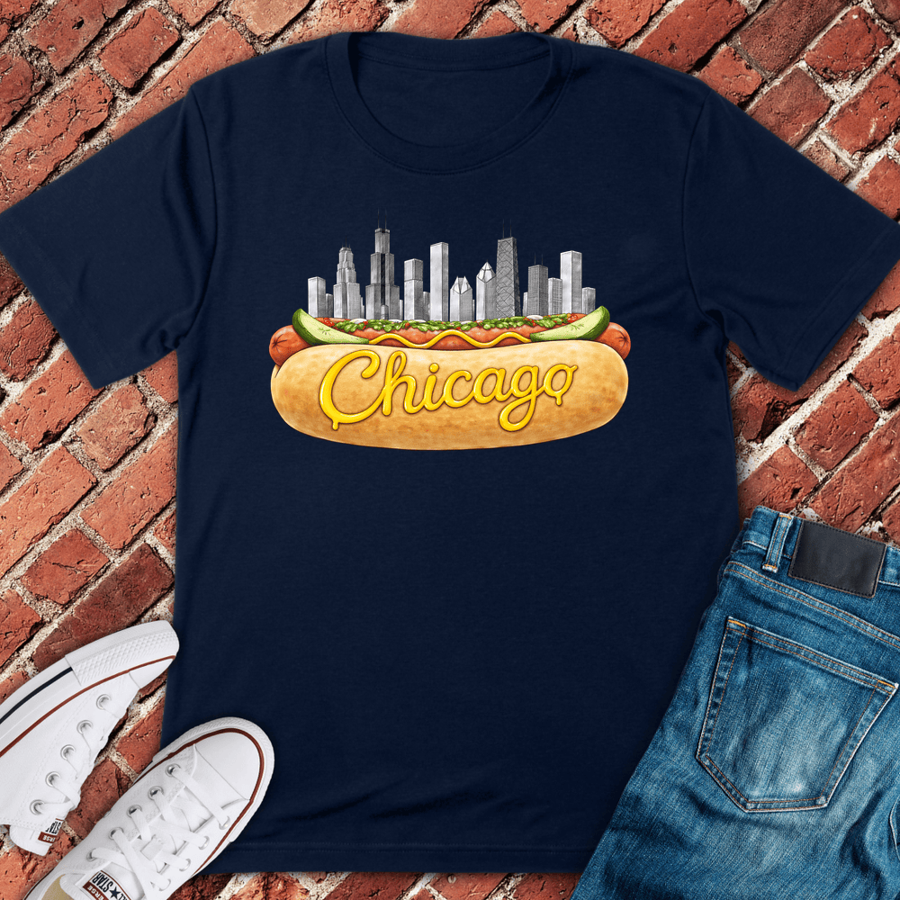 Chicago Dog City T-Shirt - Navy