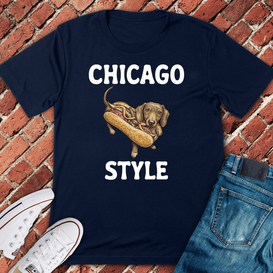 Chicago Style Wiener T-Shirt - Navy
