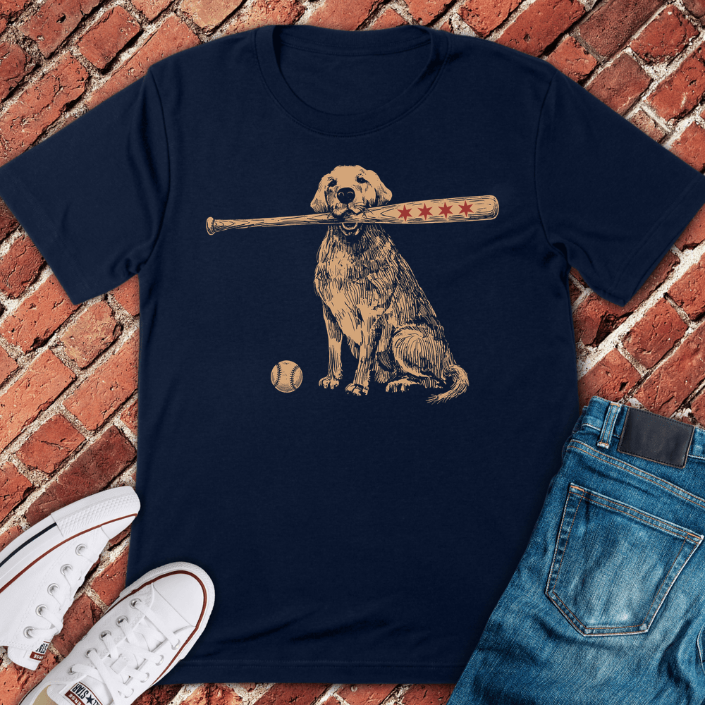 Chicago Bat Dog T-Shirt - Navy