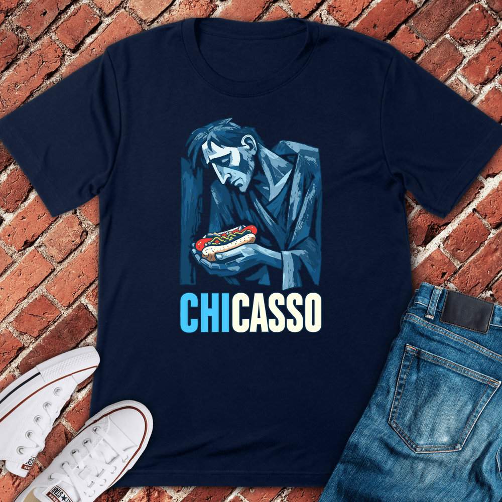 Chicago Bite Blues T-Shirt - Navy