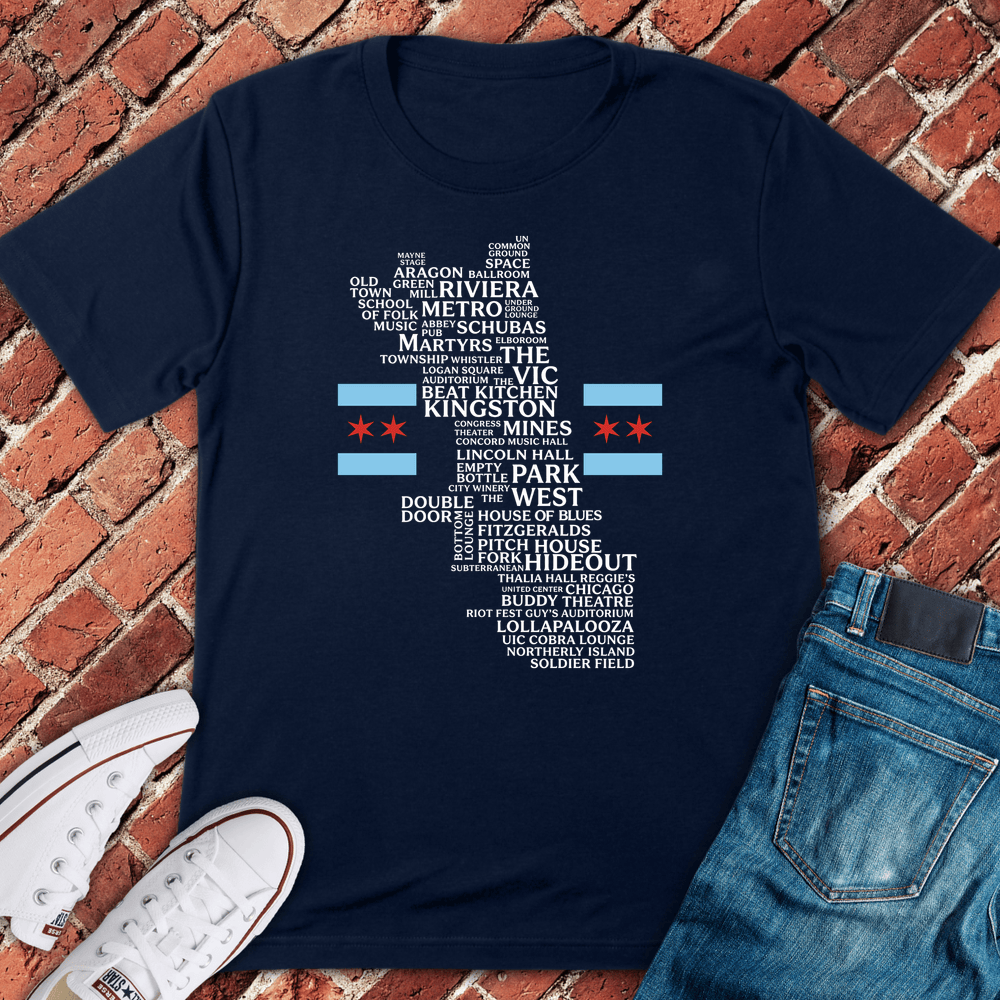 Chi Venue Flag T-Shirt - Navy