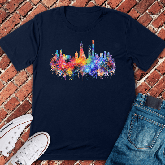 Chicago Color Splash T-Shirt - Navy