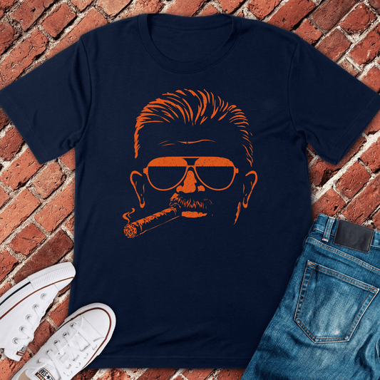 Orange Smoke Boss T-Shirt - Navy