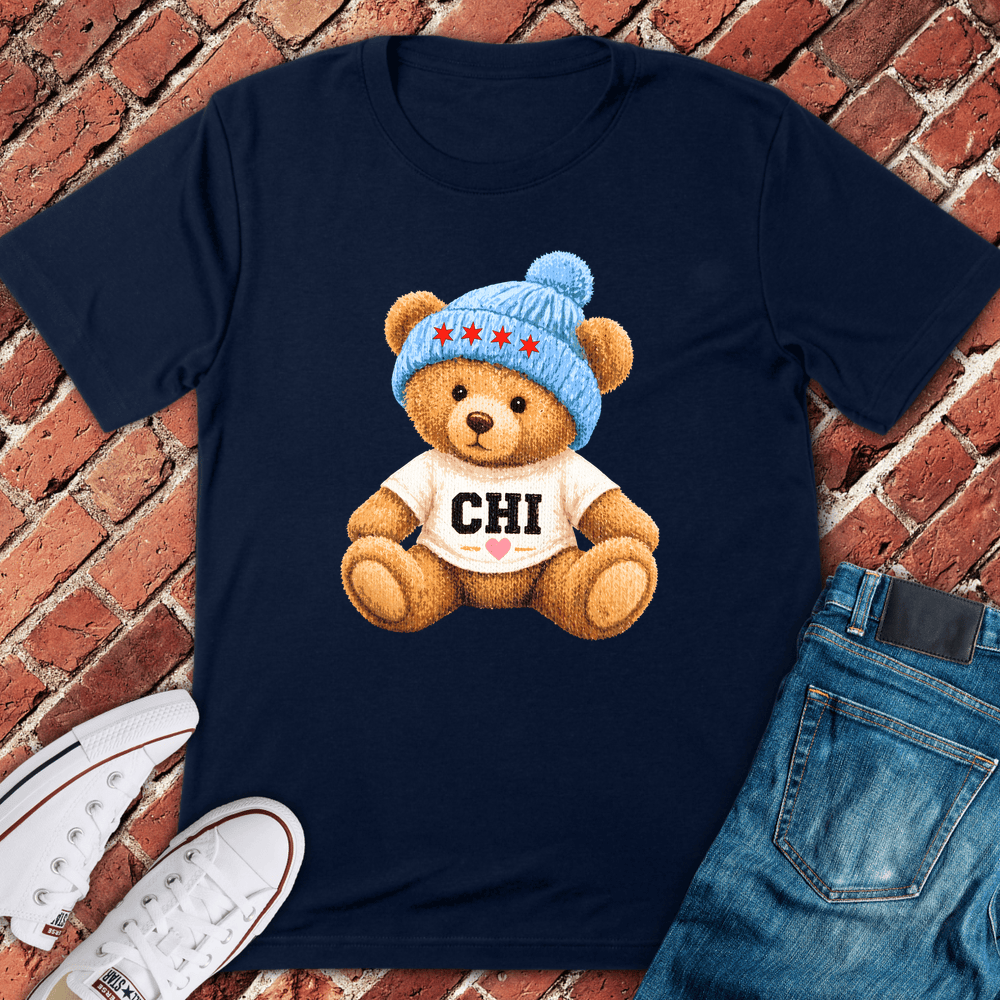 Chicago Love Bear T-Shirt - Navy