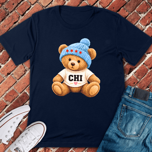 Chicago Love Bear T-Shirt - Navy