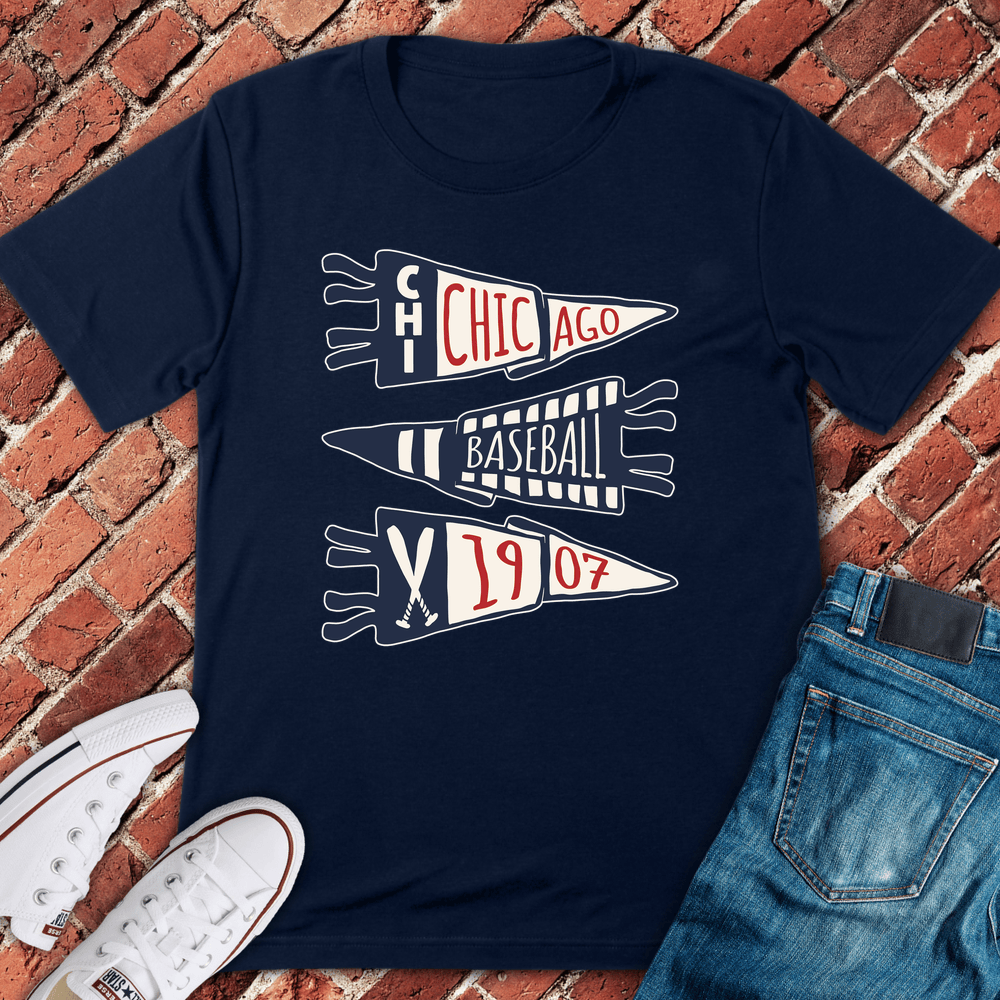 Chicago Pennant Legacy T-Shirt - Navy