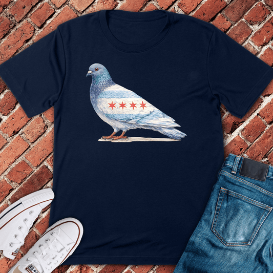 Chi Flag Pigeon T Shirt - Navy