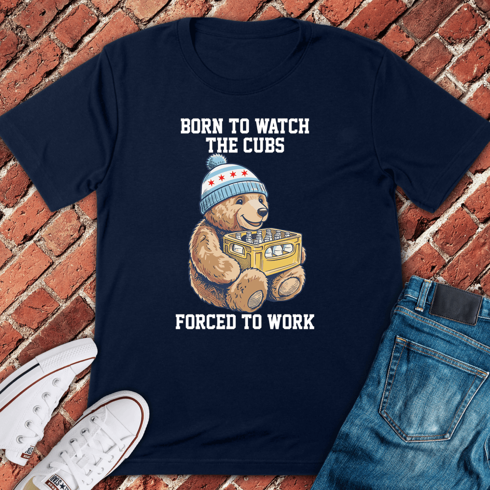 Born Cubs Forced Work T-Shirt - Navy