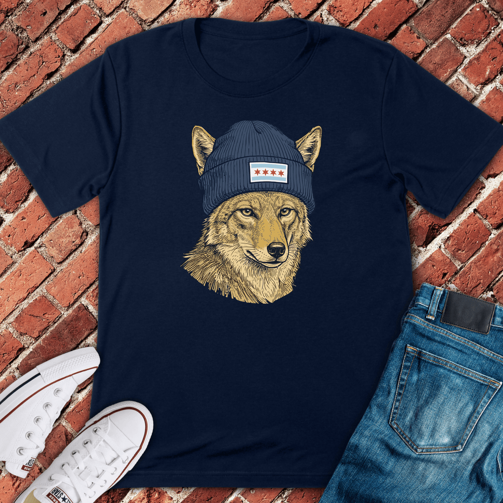 Chi Coyote Knit T-Shirt - Navy