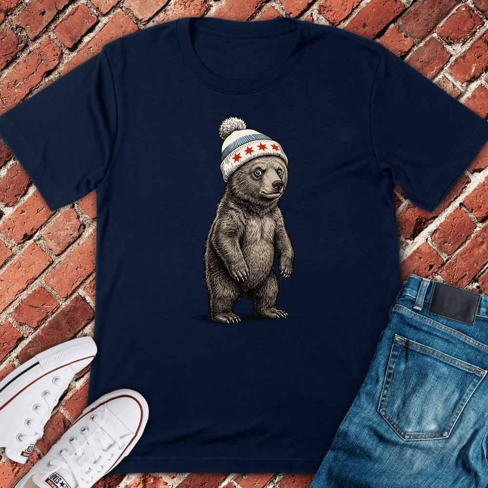 Chicago Cub Bear T-Shirt - Navy