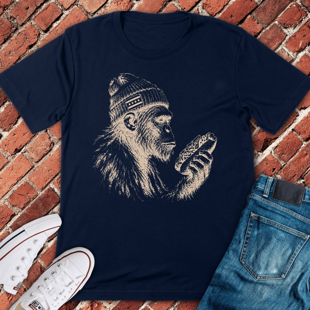 Chicago Dog Chimp T-Shirt - Navy