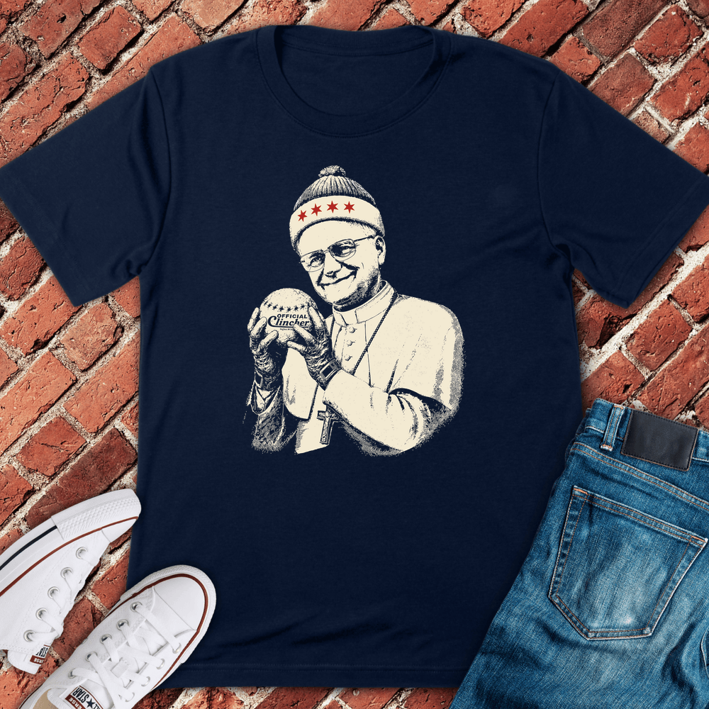 Softball Pope T-Shirt - Navy
