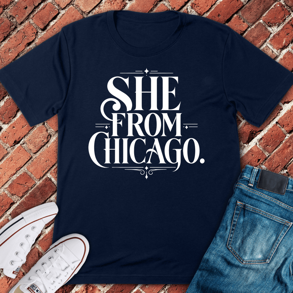 She From Chicago T-Shirt - Navy