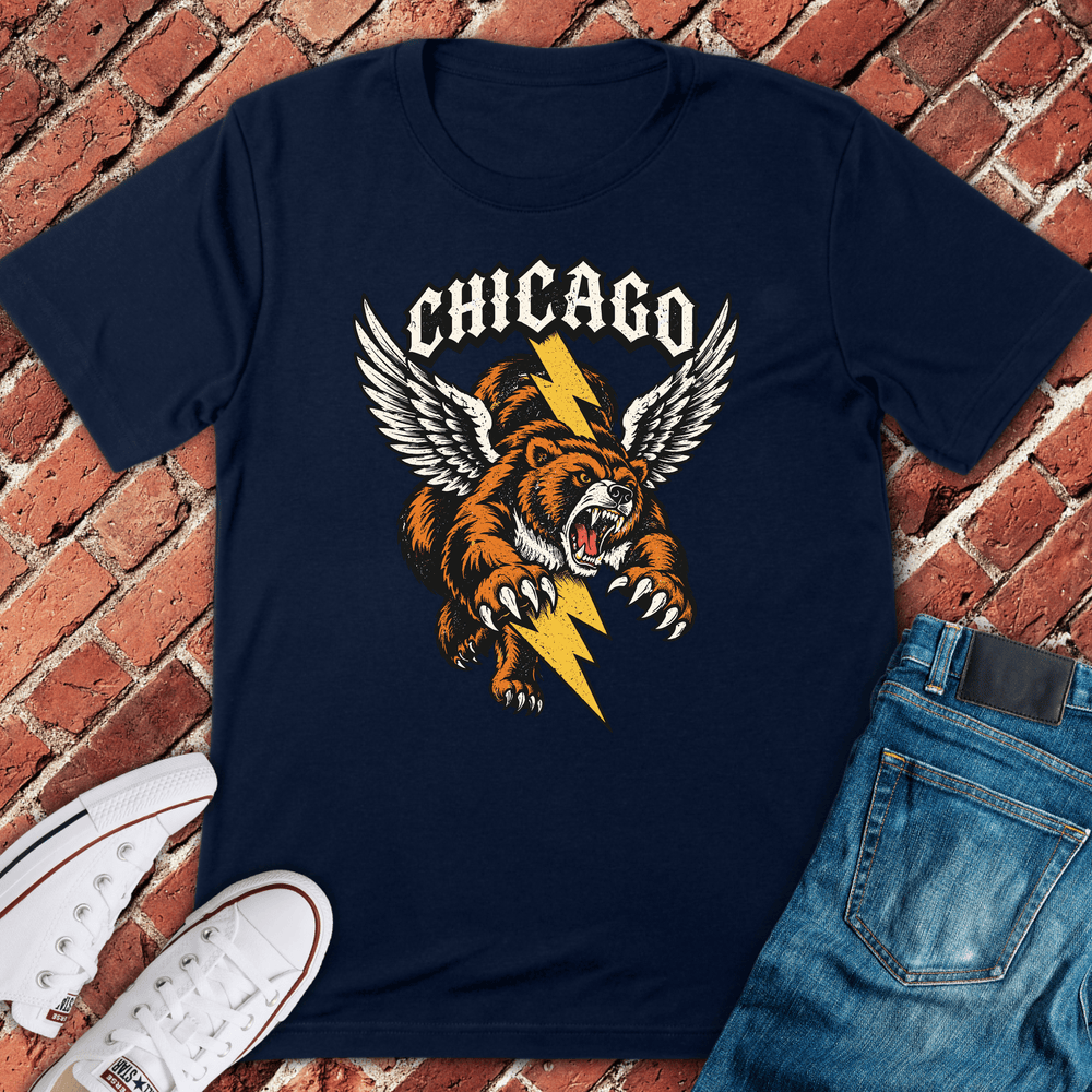 Chicago Bear Bolt T-Shirt - Navy