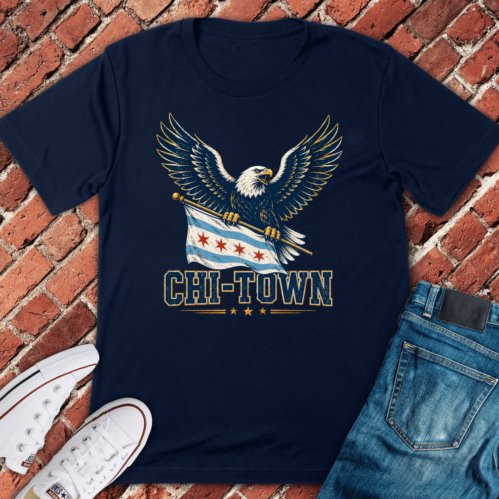 Chi Town Eagle T-Shirt - Navy