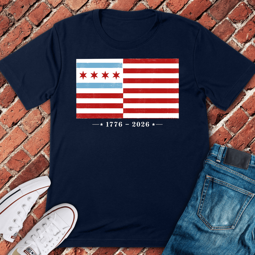Chi Freedom Flag T-Shirt - Navy